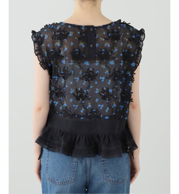SLOBE IENA「crinkle crinkle crinkle sheer flower vest blouse CC-4535」|シャツ・ブラウス|