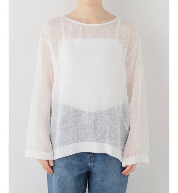 SLOBE IENA「リネンカラミブラウス」|シャツ・ブラウス|ホワイト