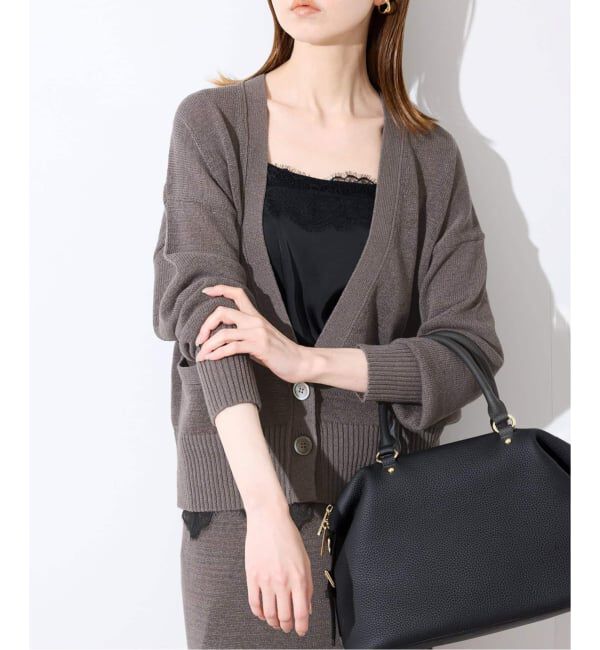 SLOBE IENA「《追加2》テープヤーンVネックカーディガン」|カーディガン|