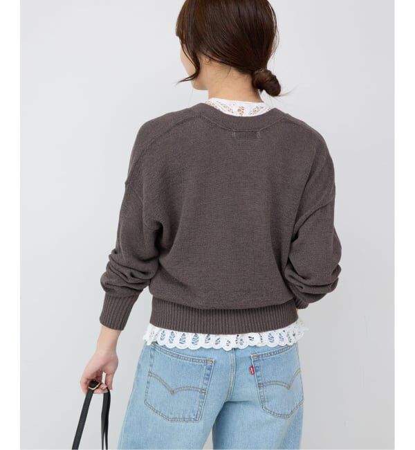 SLOBE IENA「《追加2》テープヤーンVネックカーディガン」|カーディガン|