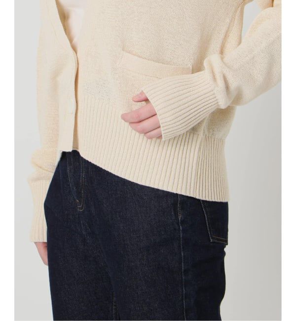 SLOBE IENA「《追加2》テープヤーンVネックカーディガン」|カーディガン|