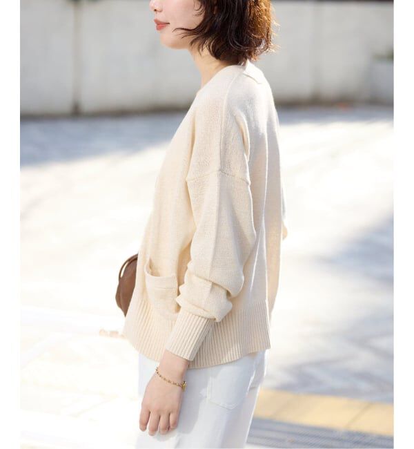 SLOBE IENA「《追加2》テープヤーンVネックカーディガン」|カーディガン|