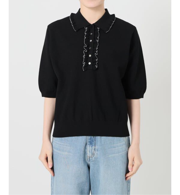 IENA「《WEB限定/追加4予約》フリルプルオーバー」|ニット・セーター|