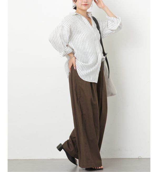 JOURNAL STANDARD relume「《追加2》リネンコットンワイドギャザーパンツ」|その他|