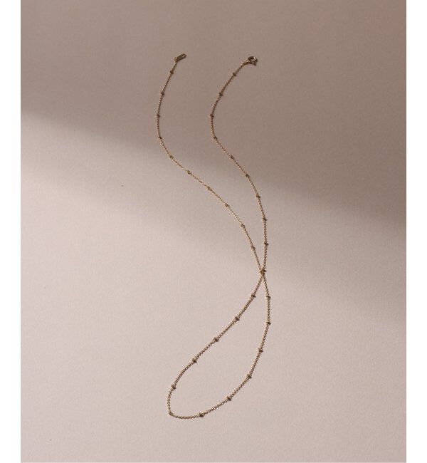 Lilas by Spick&Span「グリッターチェーン55cmネックレス K10」|ネックレス|