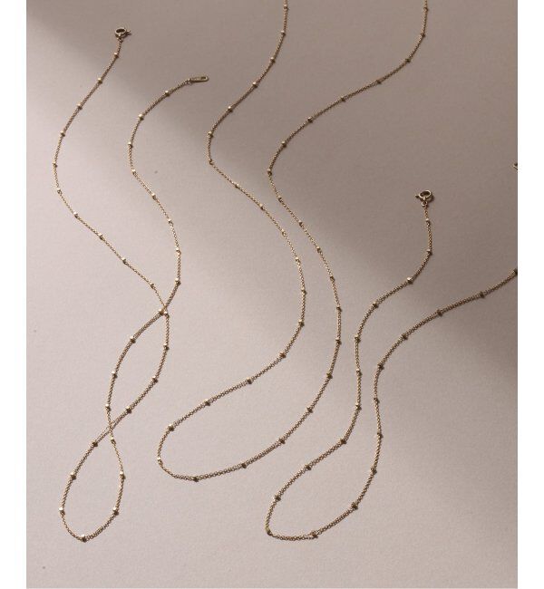 Lilas by Spick&Span「グリッターチェーン55cmネックレス K10」|ネックレス|