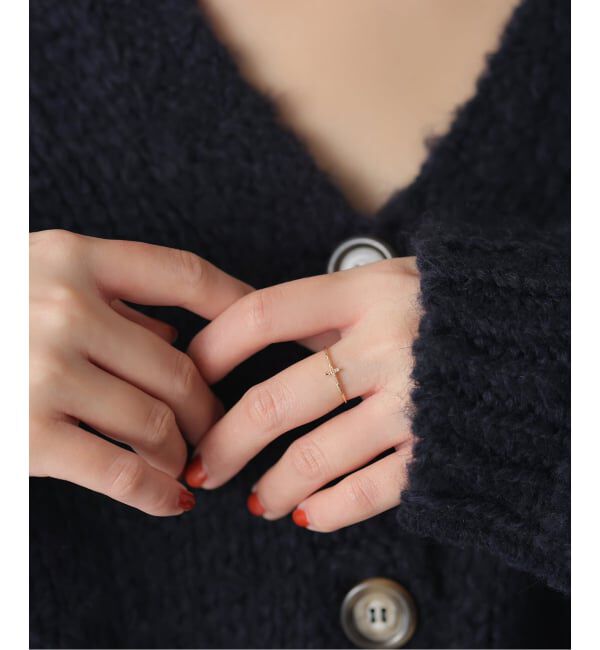 Lilas by Spick&Span「クロスダイヤリング K10」|リング|