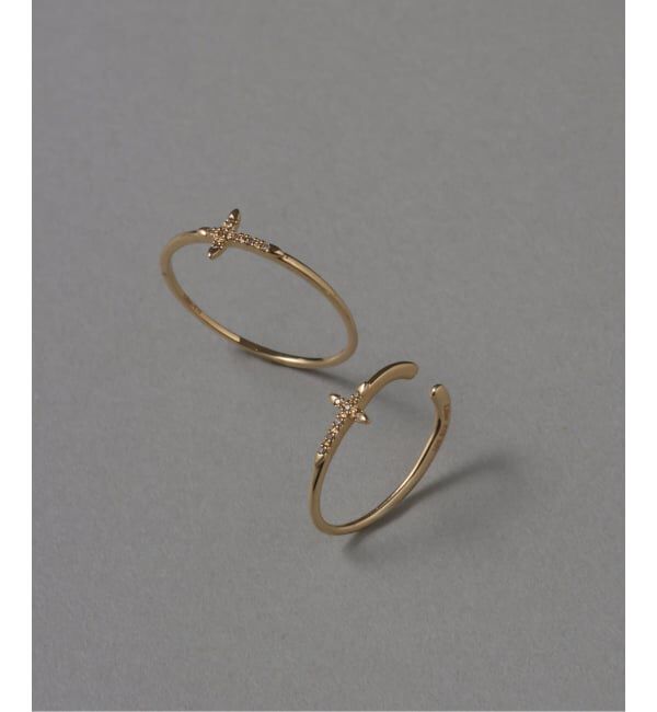 Lilas by Spick&Span「クロスダイヤリング K10」|リング|