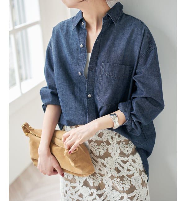 Spick and Span「シャンブレールーズシャツ」|シャツ・ブラウス|