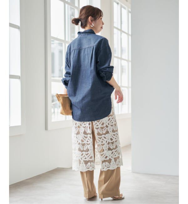 Spick and Span「シャンブレールーズシャツ」|シャツ・ブラウス|