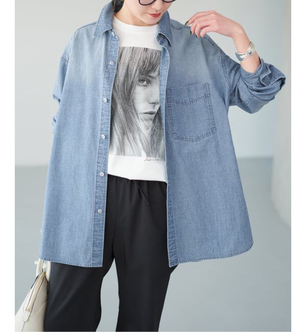 Spick and Span「シャンブレールーズシャツ」|シャツ・ブラウス|