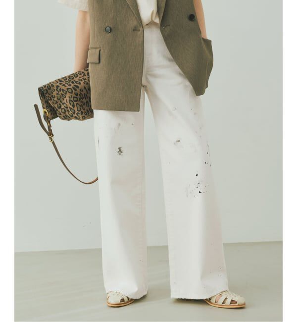Spick and Span「AUTHEN / オーセン LAUREL WIDE CL」|デニム|ホワイト A