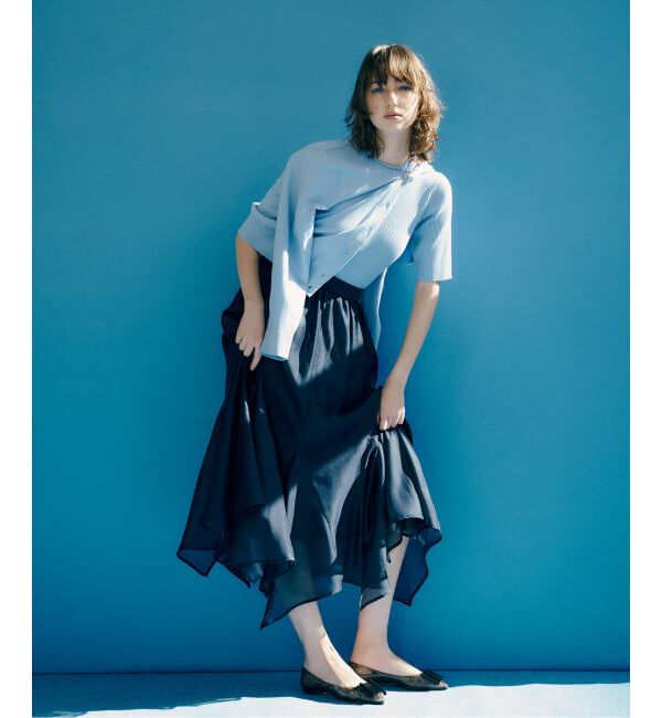  「【洗える】ウォッシャブルコットン混アンサンブル」|ニット・セーター|