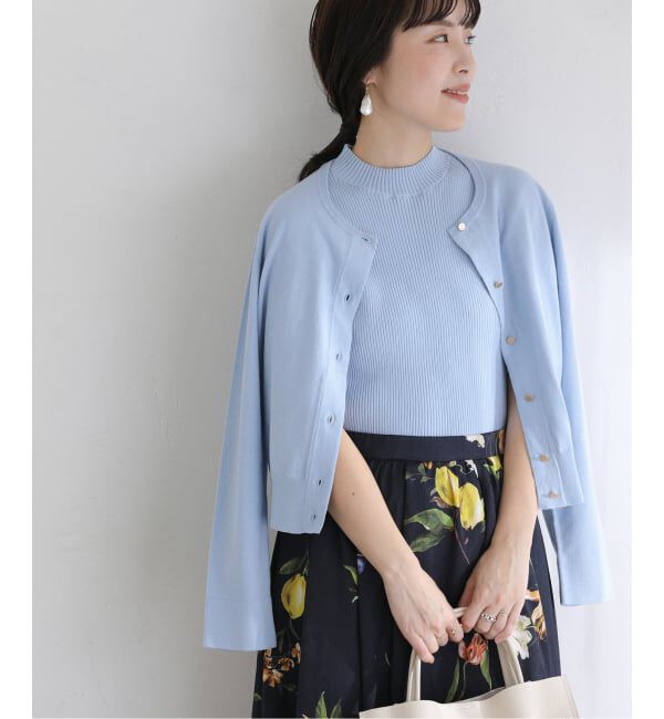  「【洗える】ウォッシャブルコットン混アンサンブル」|ニット・セーター|