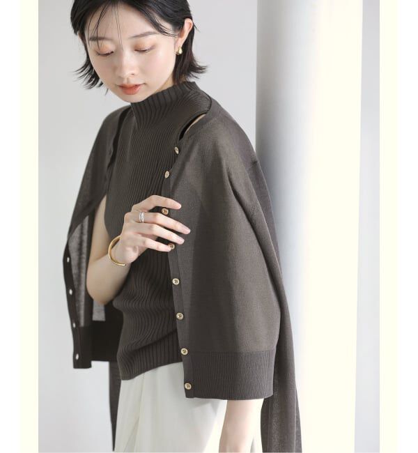  「【洗える】シアーカーデアンサンブル」|ニット・セーター|
