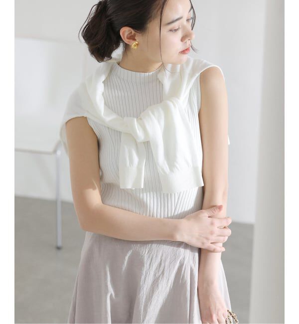  「【洗える】シアーカーデアンサンブル」|ニット・セーター|ホワイト