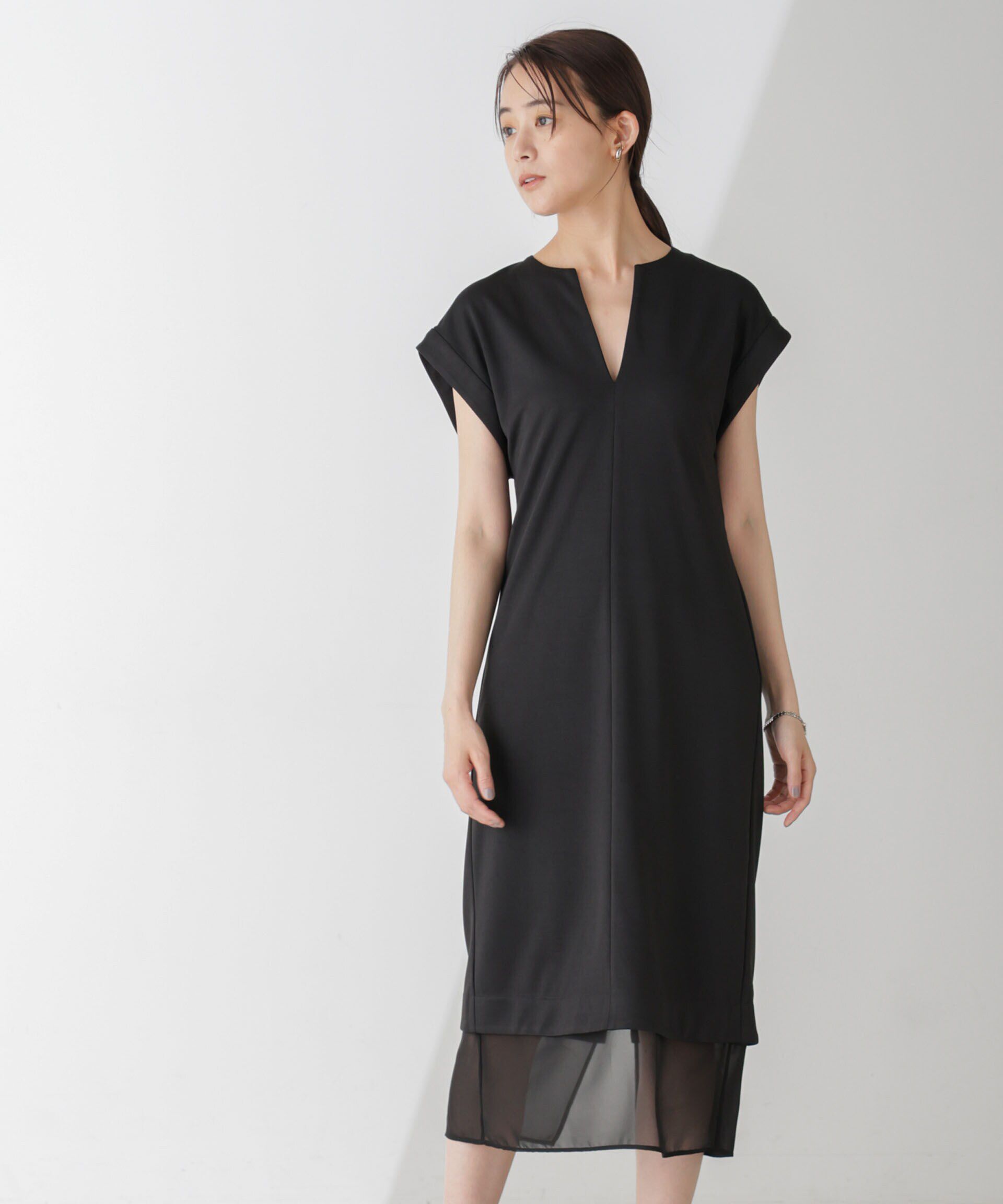 nano･universe「レイヤード風ワンピース」|ワンピース|ブラック