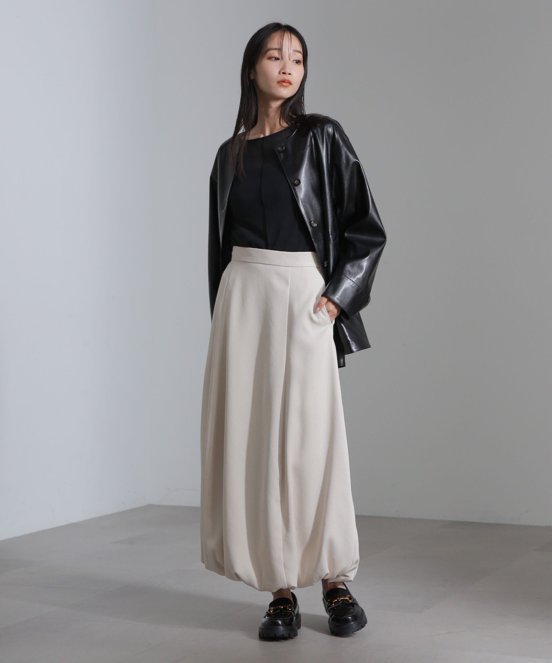 nano･universe「パネルラインバルーンスカート」|スカート|