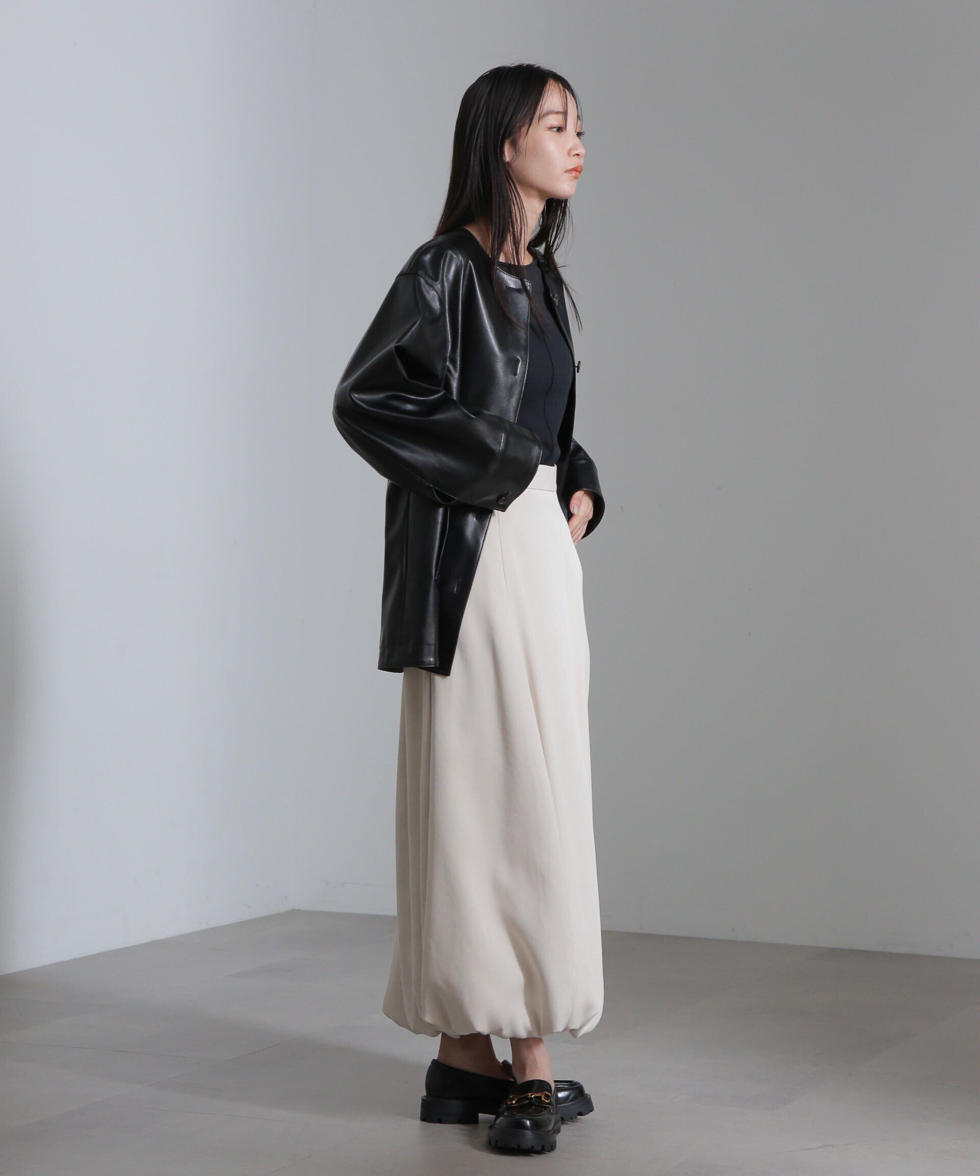 nano･universe「パネルラインバルーンスカート」|スカート|