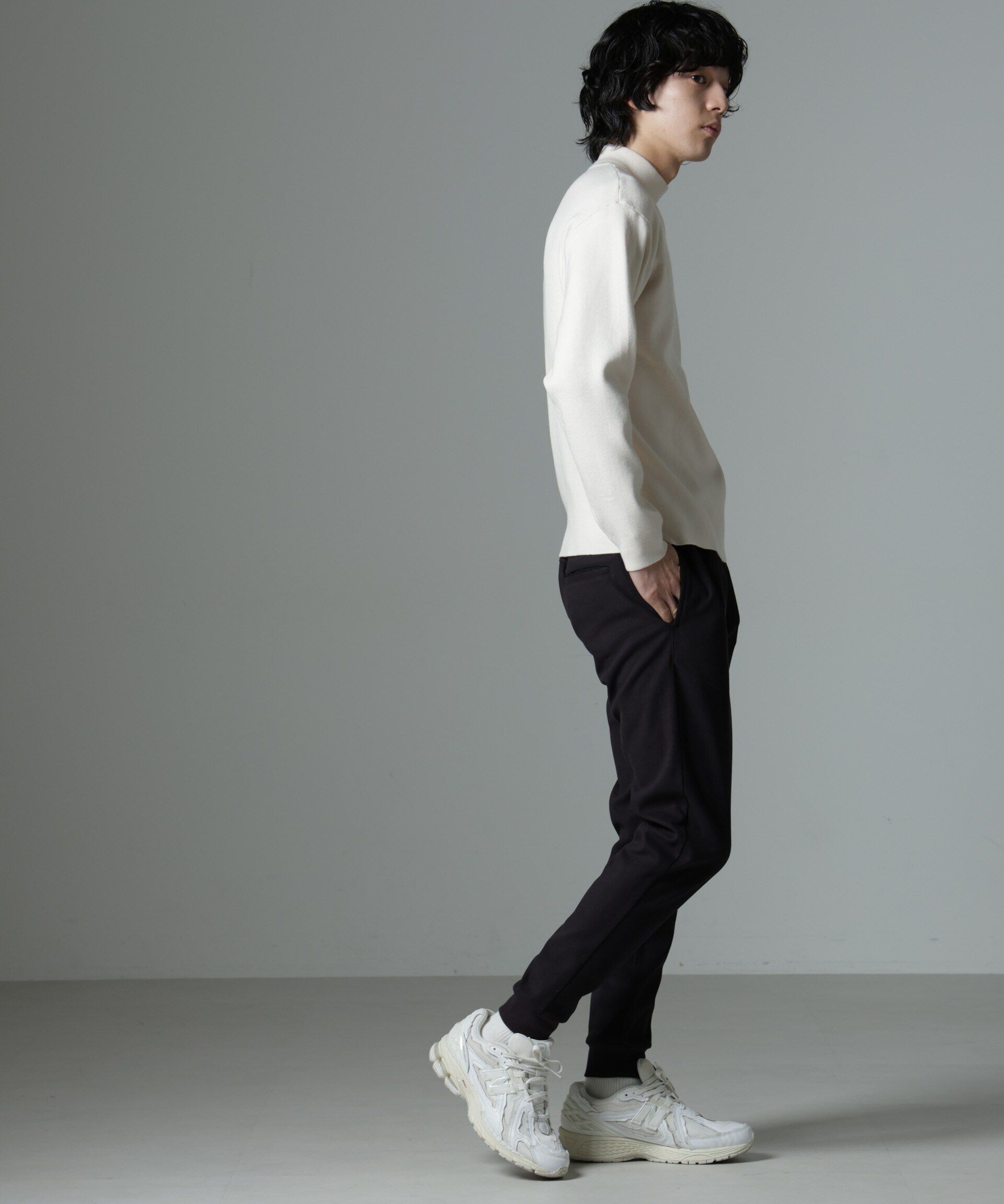 nano･universe「「MC」coveross(R)TECH WARM 裏起毛ツイル ジョガーパンツ」|チノ|