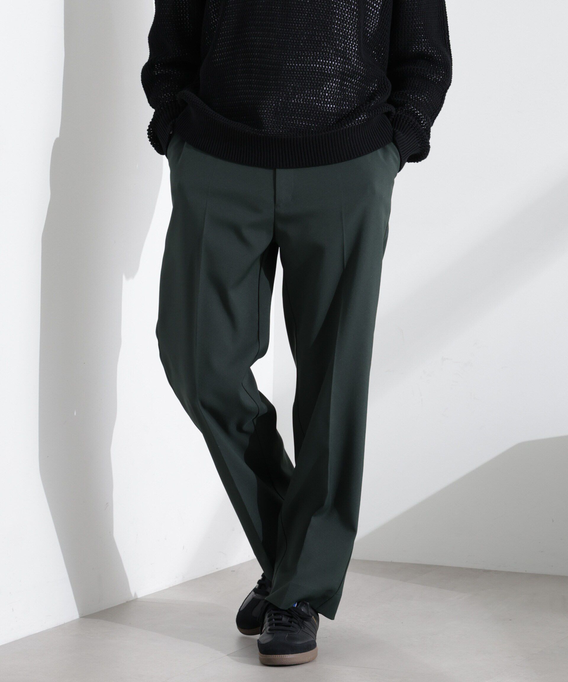 nano･universe「ドレープストレートスラックス（セットアップ可）」|チノ|