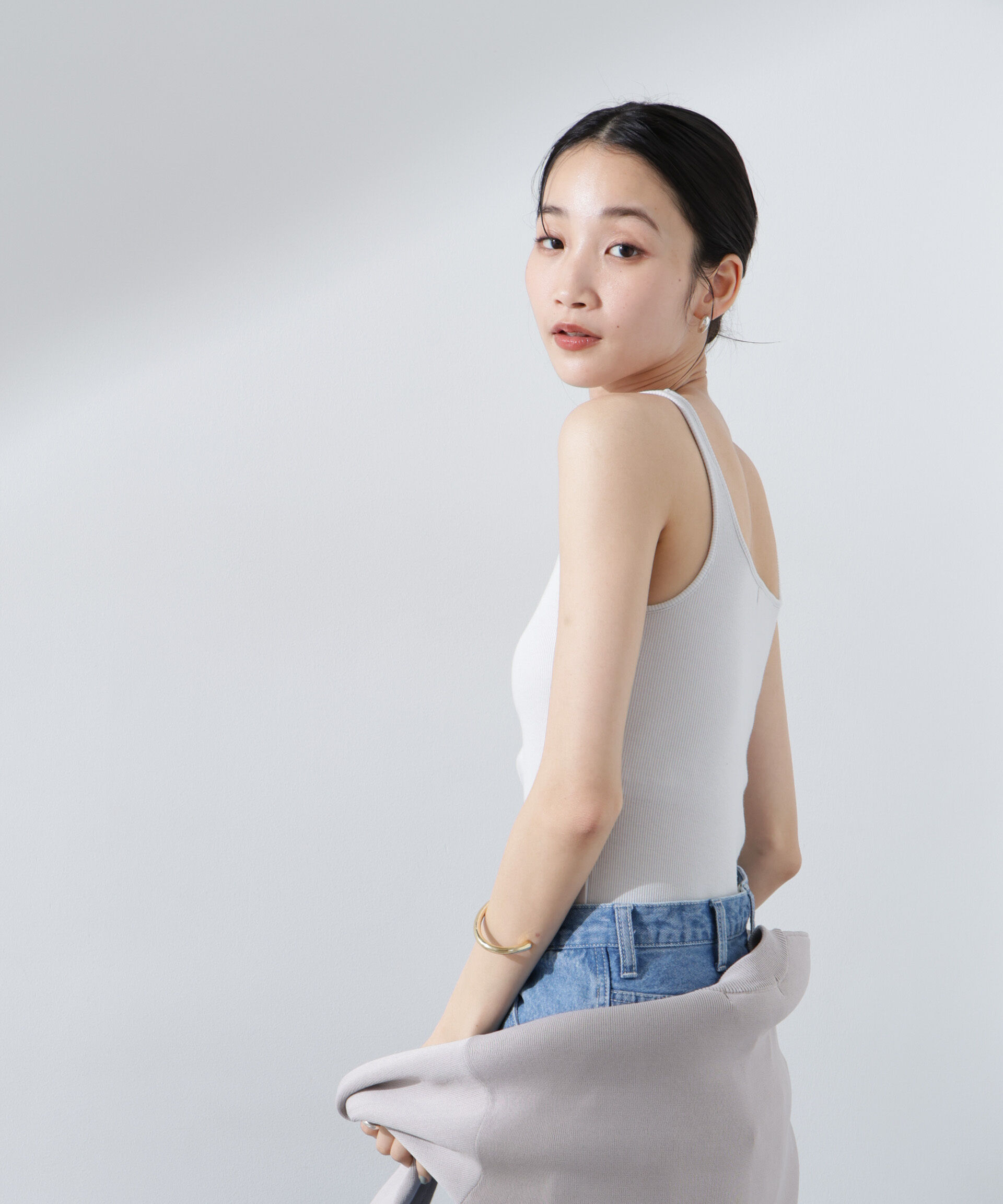 nano･universe「抗菌防臭リブカップ付きタンクトップ」|Tシャツ・カットソー|