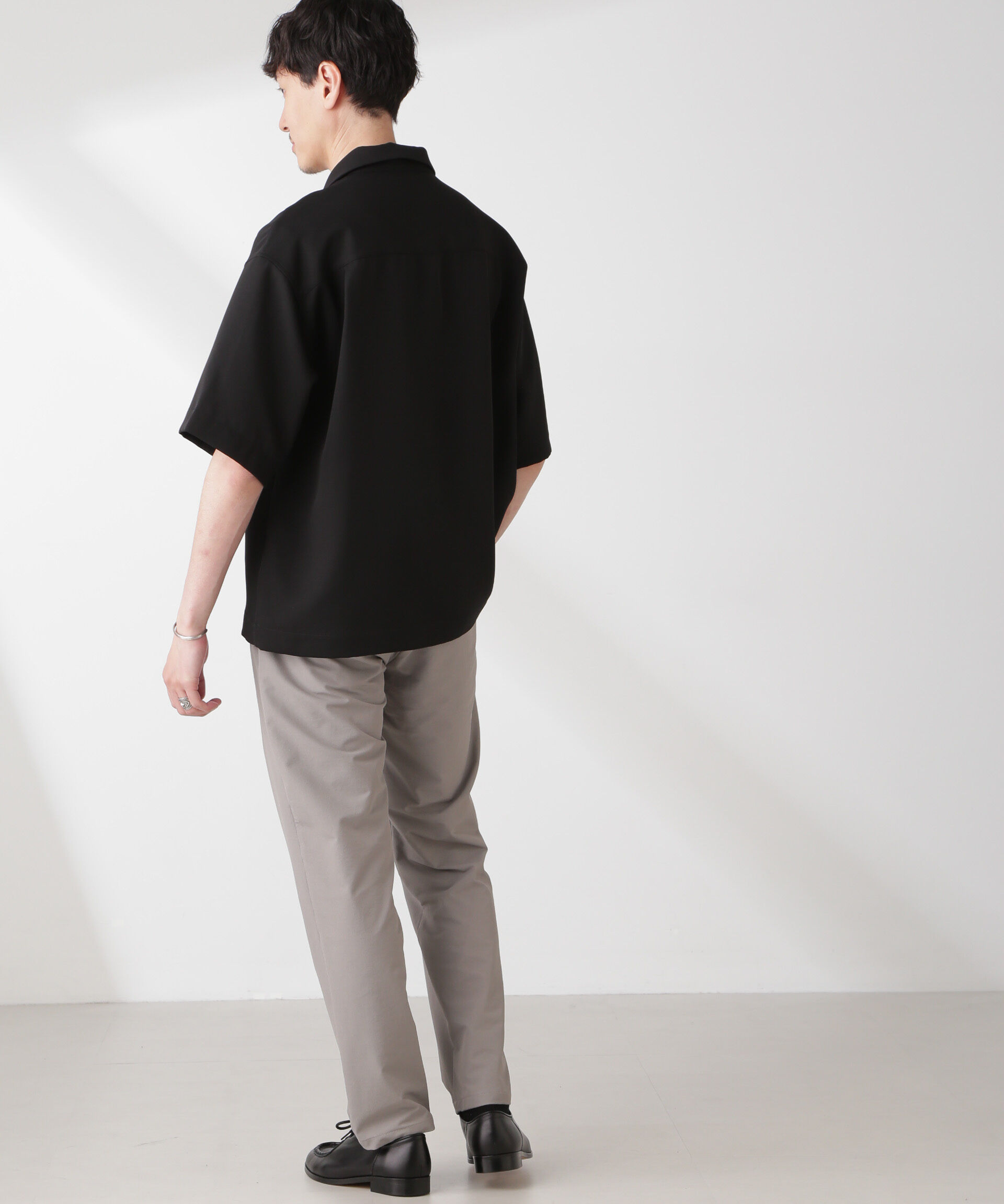 nano･universe「ハイストレッチスポーティーテーパードイージーパンツ」|チノ|