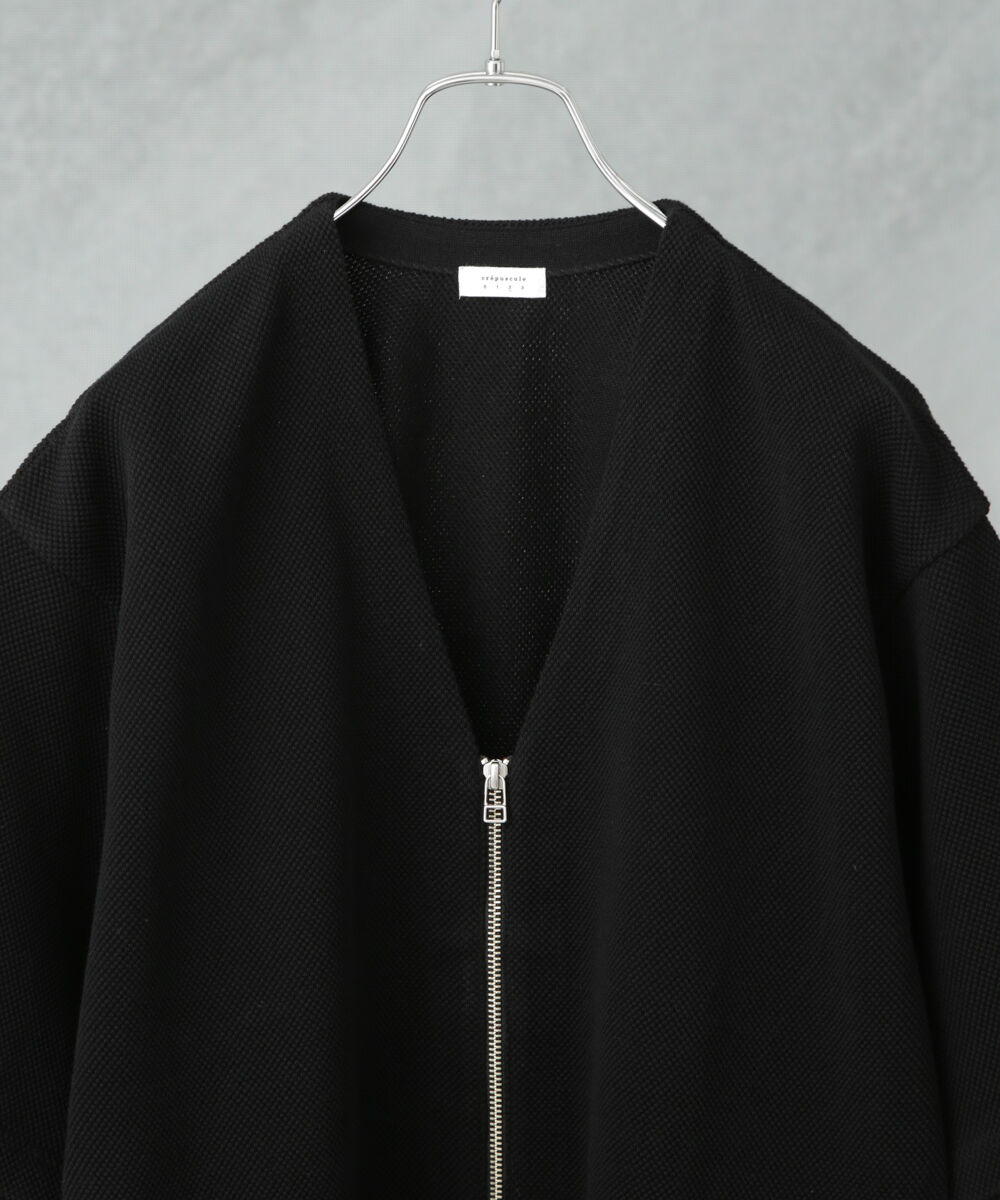 nano･universe「crepuscule/別注 S/S V NECK ZIP CARDIGAN」|ニット・セーター|