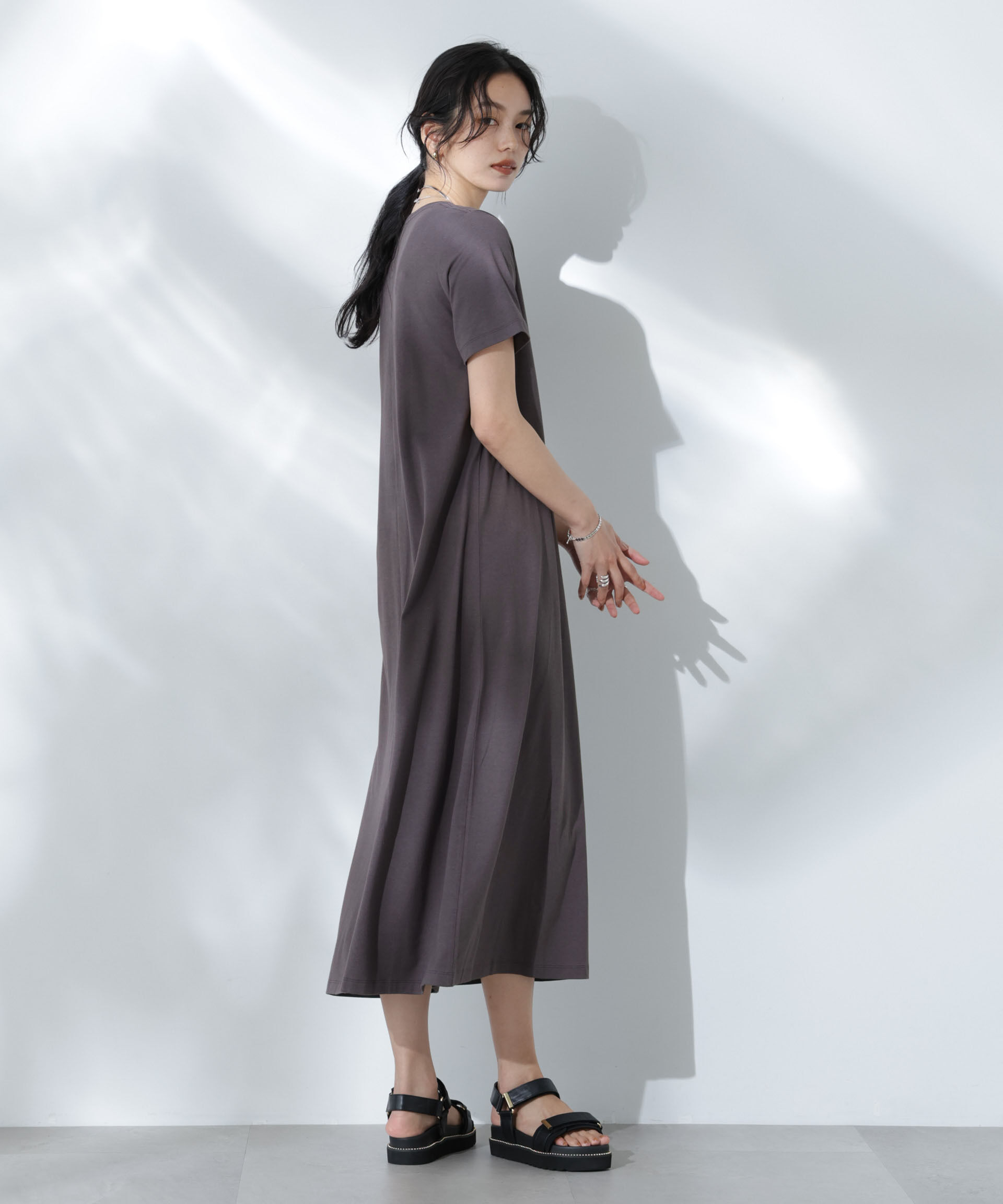 nano･universe「Anti Soaked(R) 汗染み防止フレアワンピース」|ワンピース|