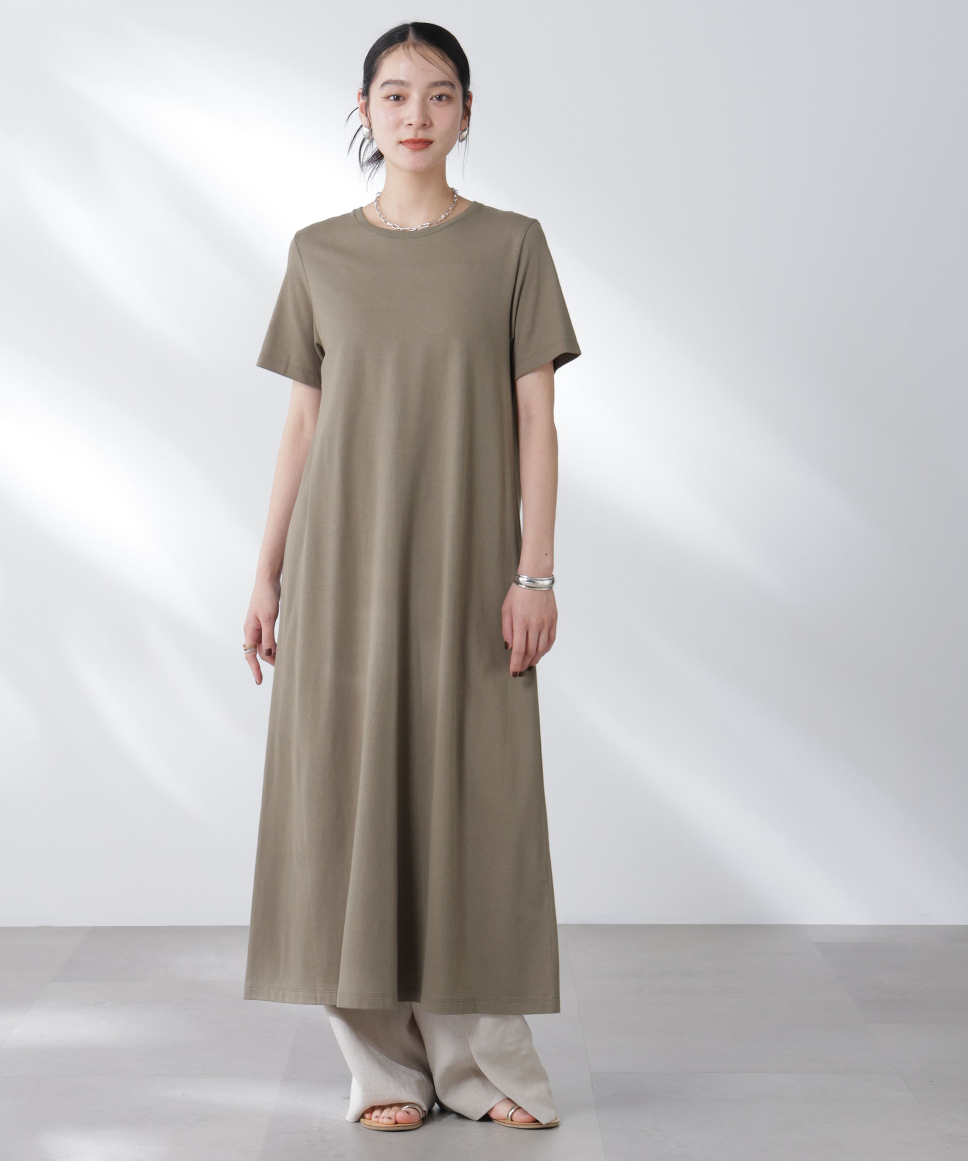 nano･universe「Anti Soaked(R) 汗染み防止フレアワンピース」|ワンピース|