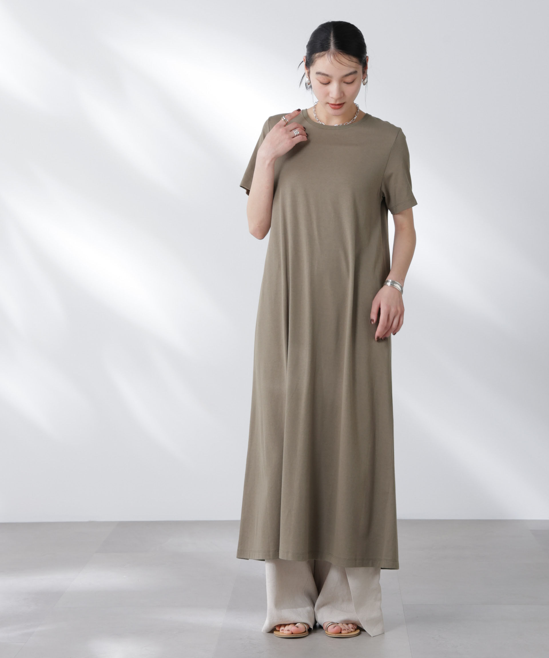 nano･universe「Anti Soaked(R) 汗染み防止フレアワンピース」|ワンピース|