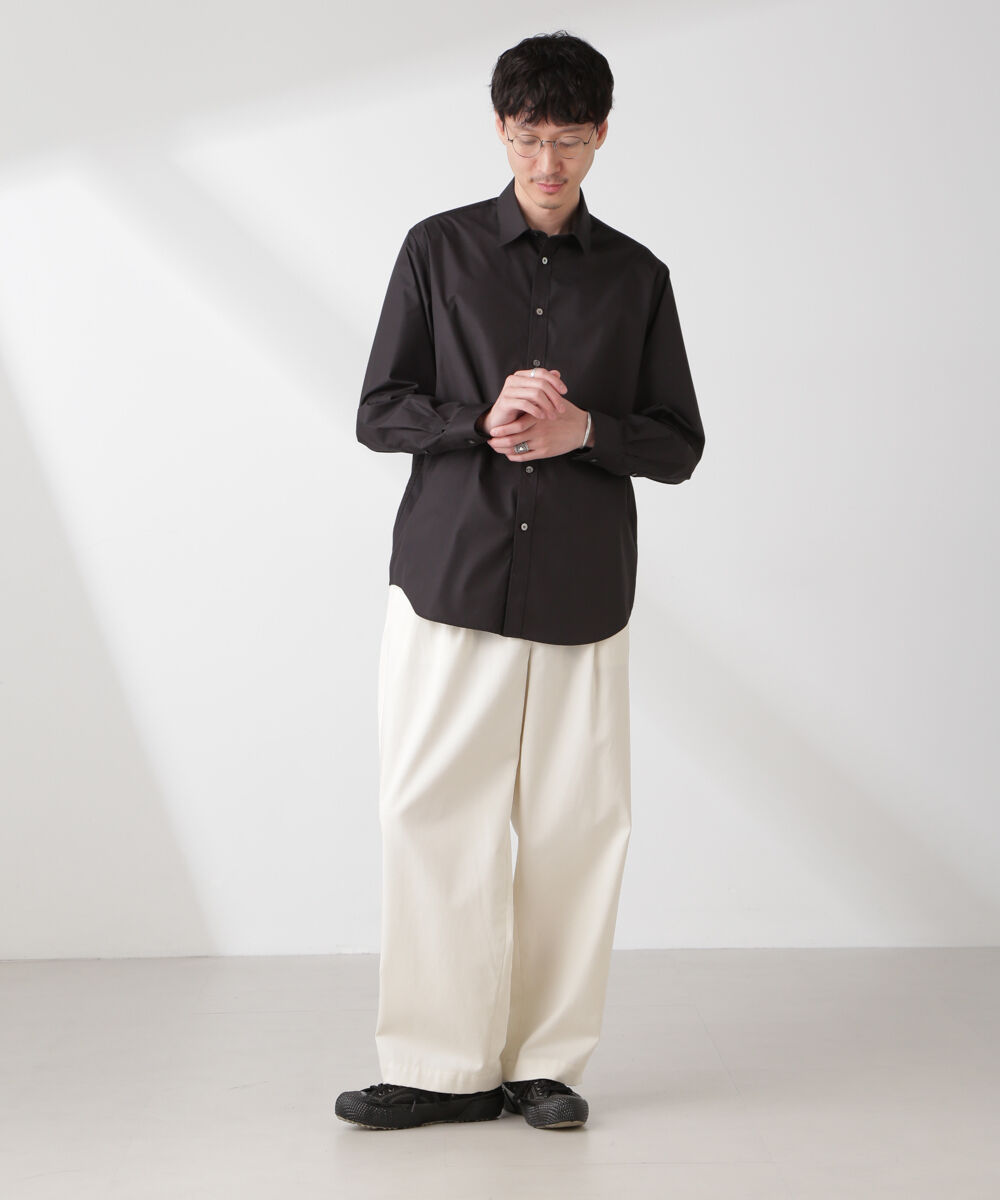 nano･universe「ESTENEIGE(R) レギュラーカラーシャツ 長袖/接触冷感」|シャツ・ブラウス|