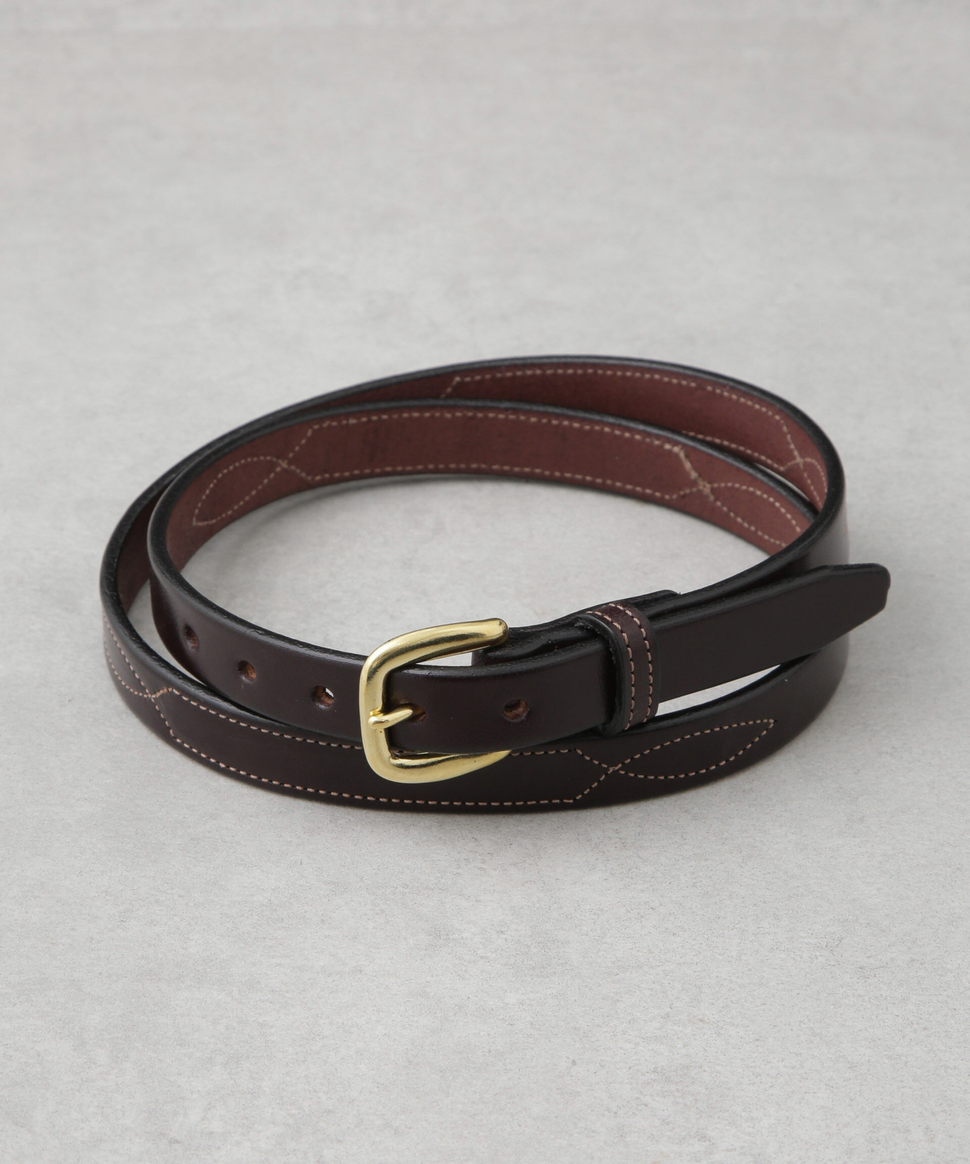 nano･universe「TORY LEATHER/3/4 Repeated Stitch Belt」|ベルト|ブラウン