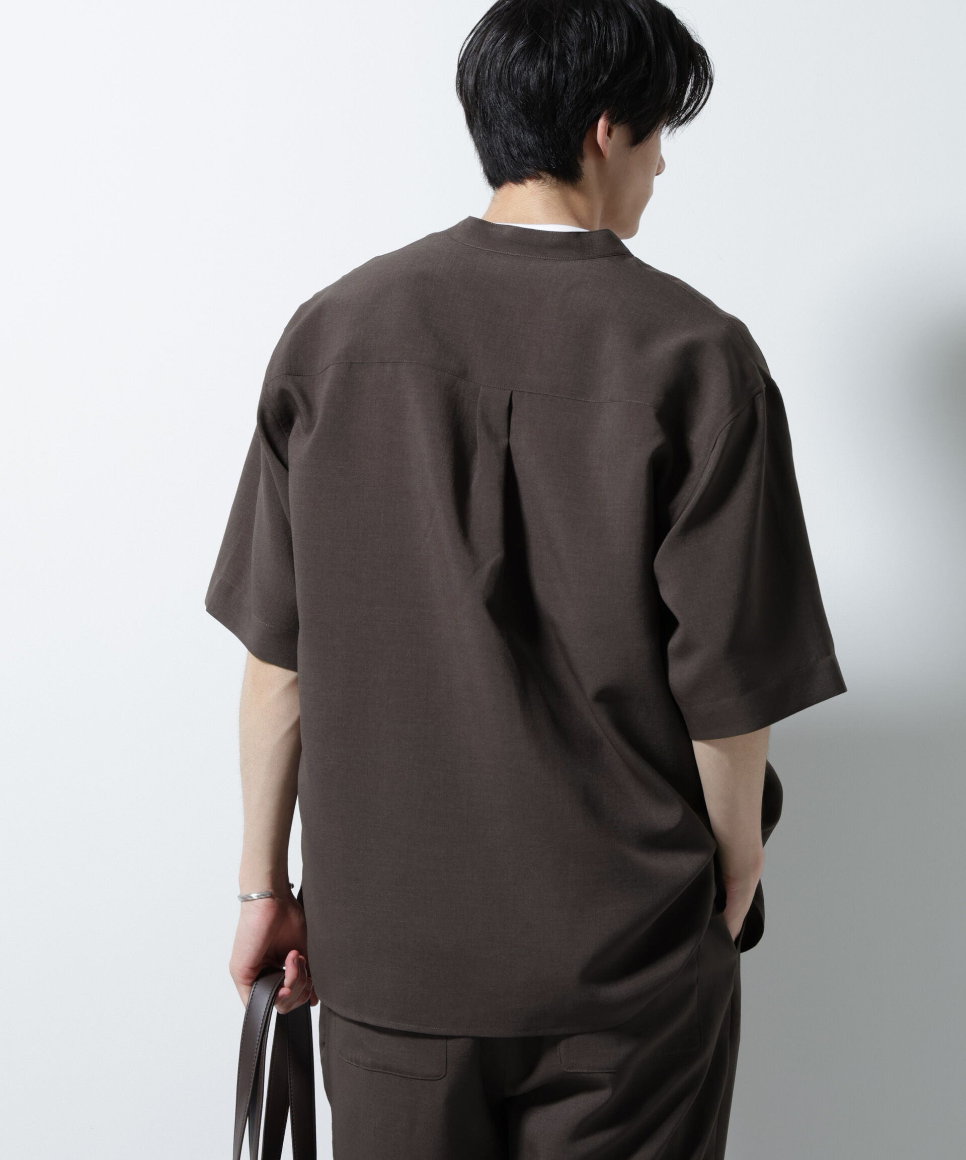 nano･universe「メランジドライプルオーバーシャツ（セットアップ可）」|シャツ・ブラウス|