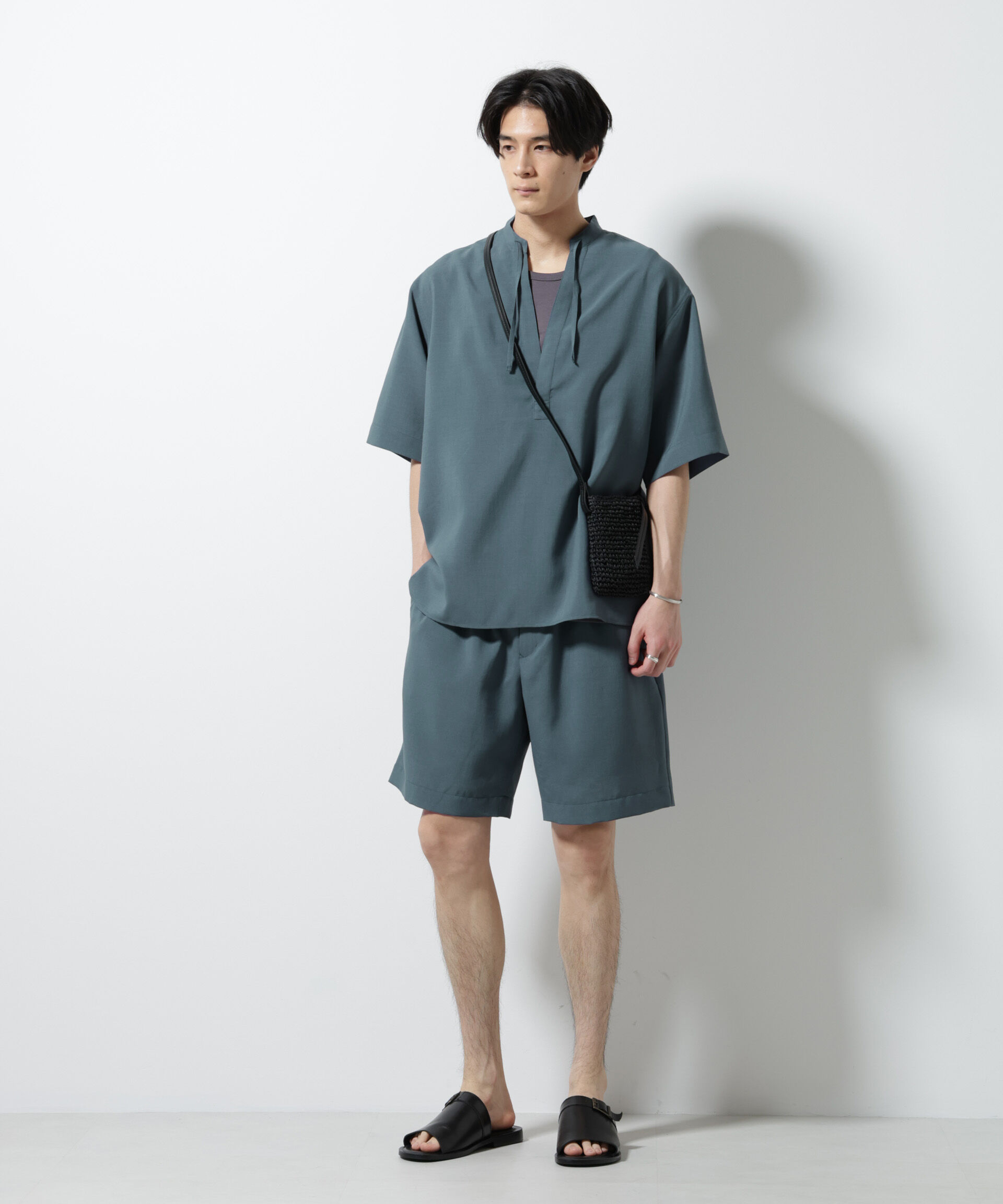 nano･universe「メランジドライプルオーバーシャツ（セットアップ可）」|シャツ・ブラウス|