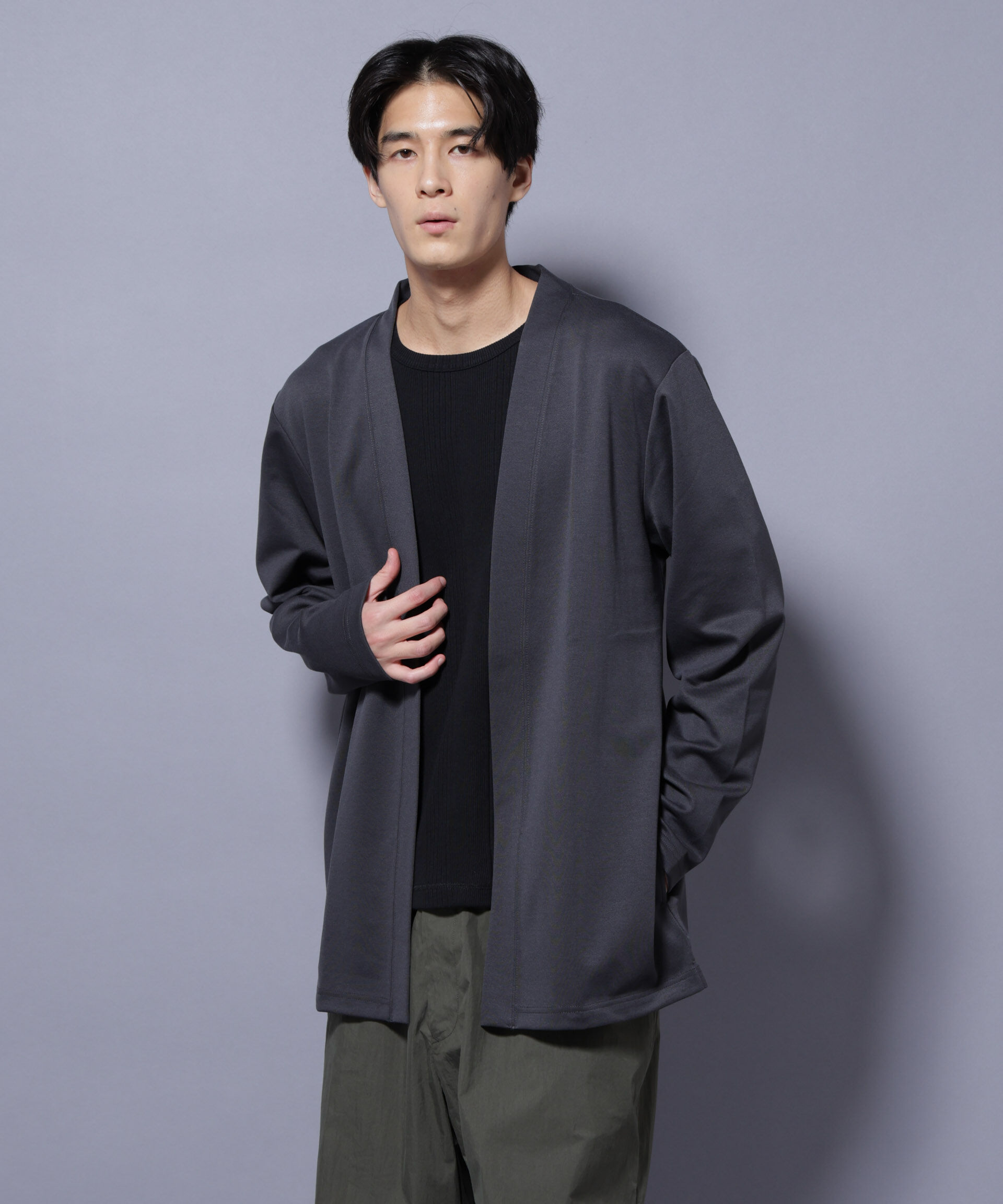 nano･universe「ダブルジャージー着流しカーディガン」|Tシャツ・カットソー|