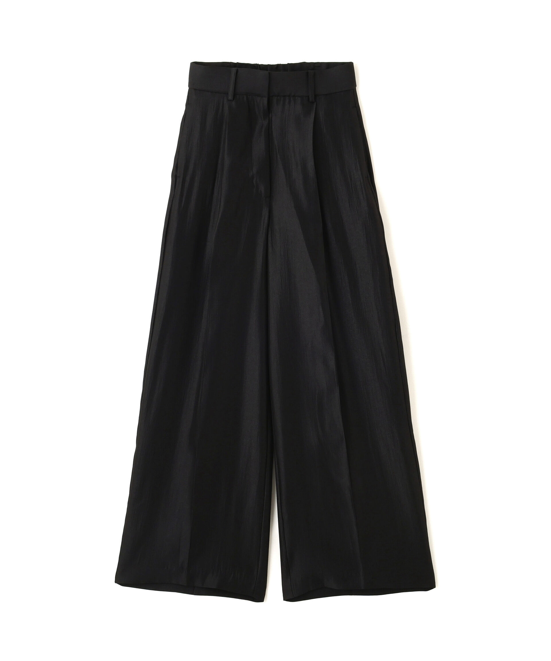 nano･universe「「STEVELOUR」サテンタックワイドパンツ(セットアップ可)」|チノ|