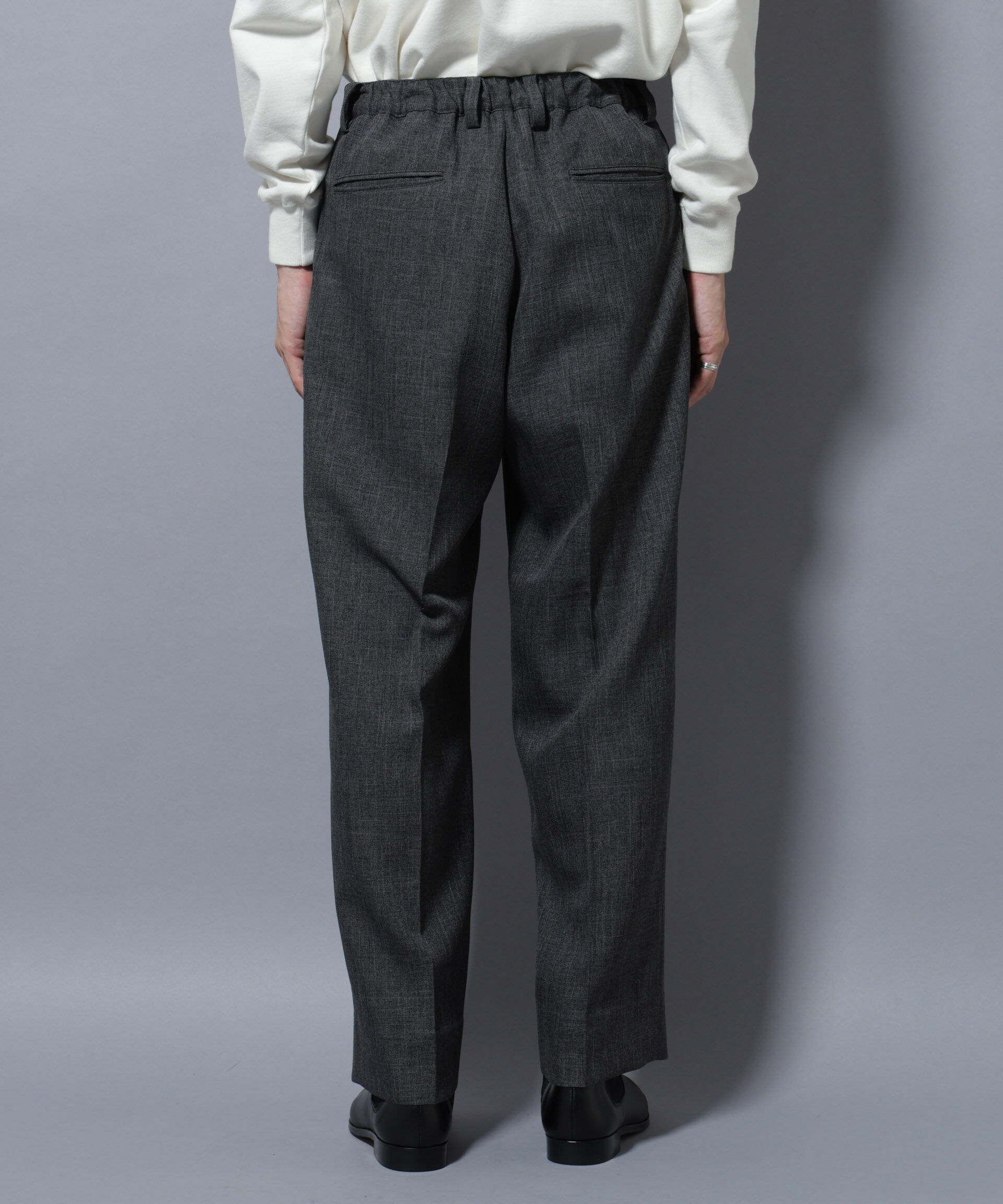 nano･universe「「大人のワイドパンツ」シャークスキンイージースラックス」|チノ|