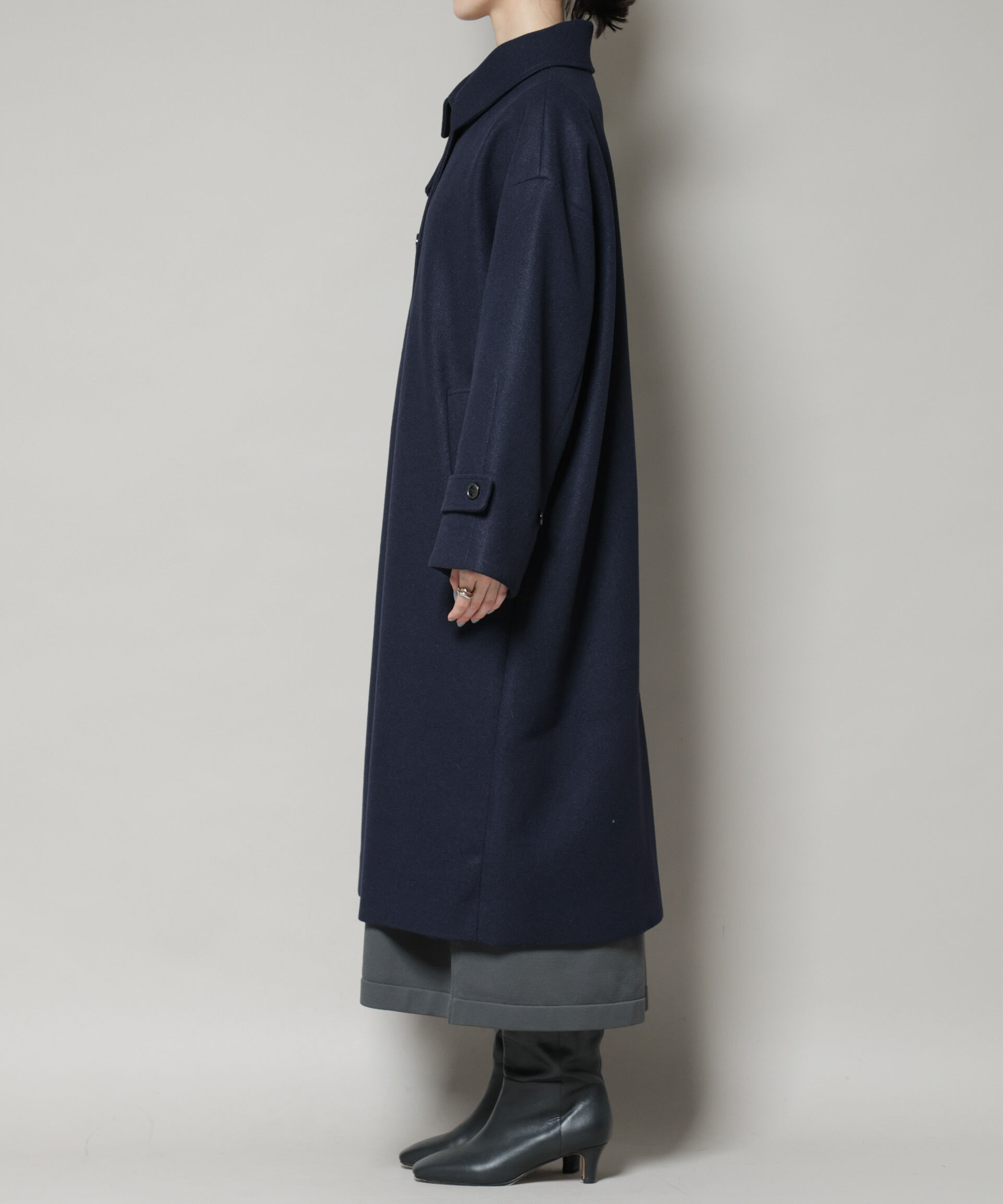 nano･universe「メルトンジャージーステンカラーコート」|その他|