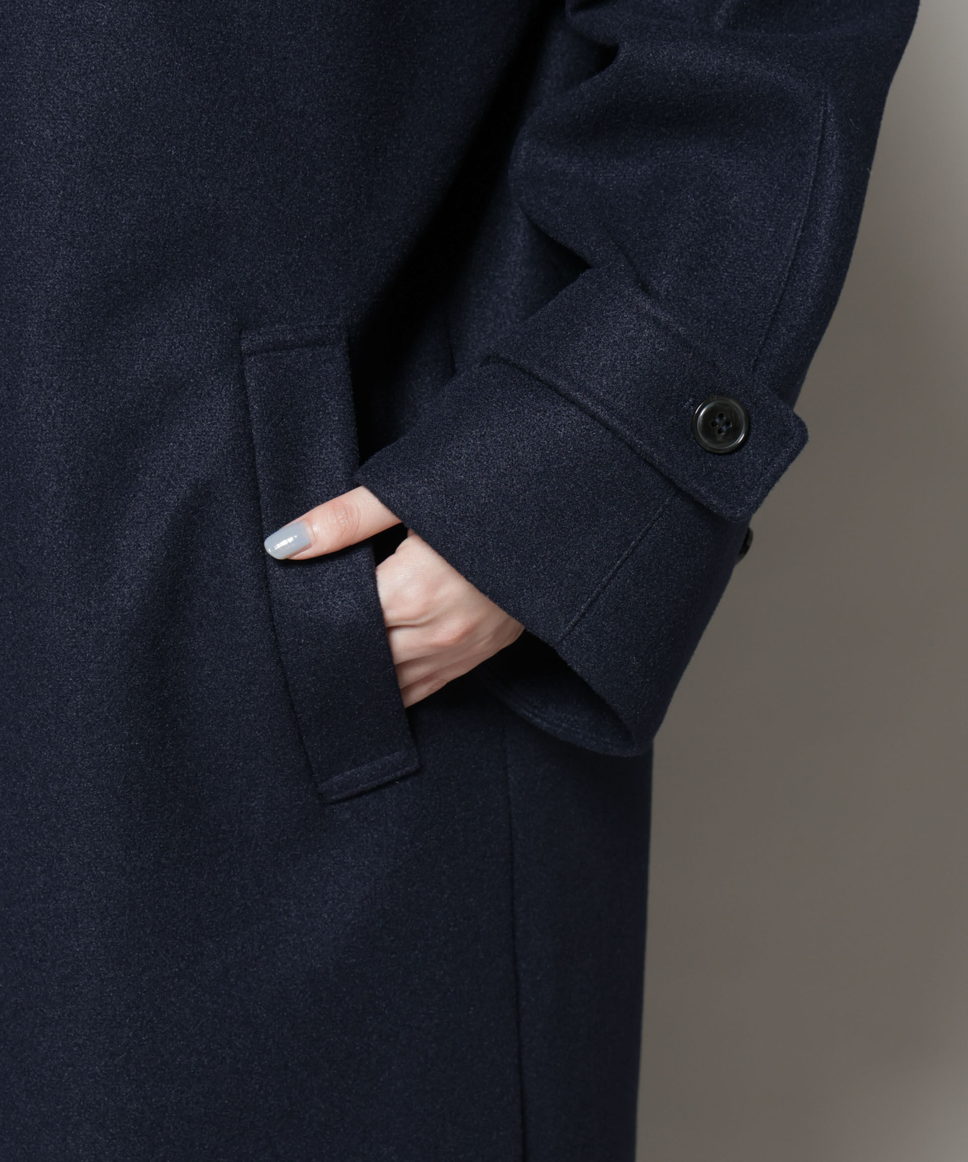 nano･universe「メルトンジャージーステンカラーコート」|その他|