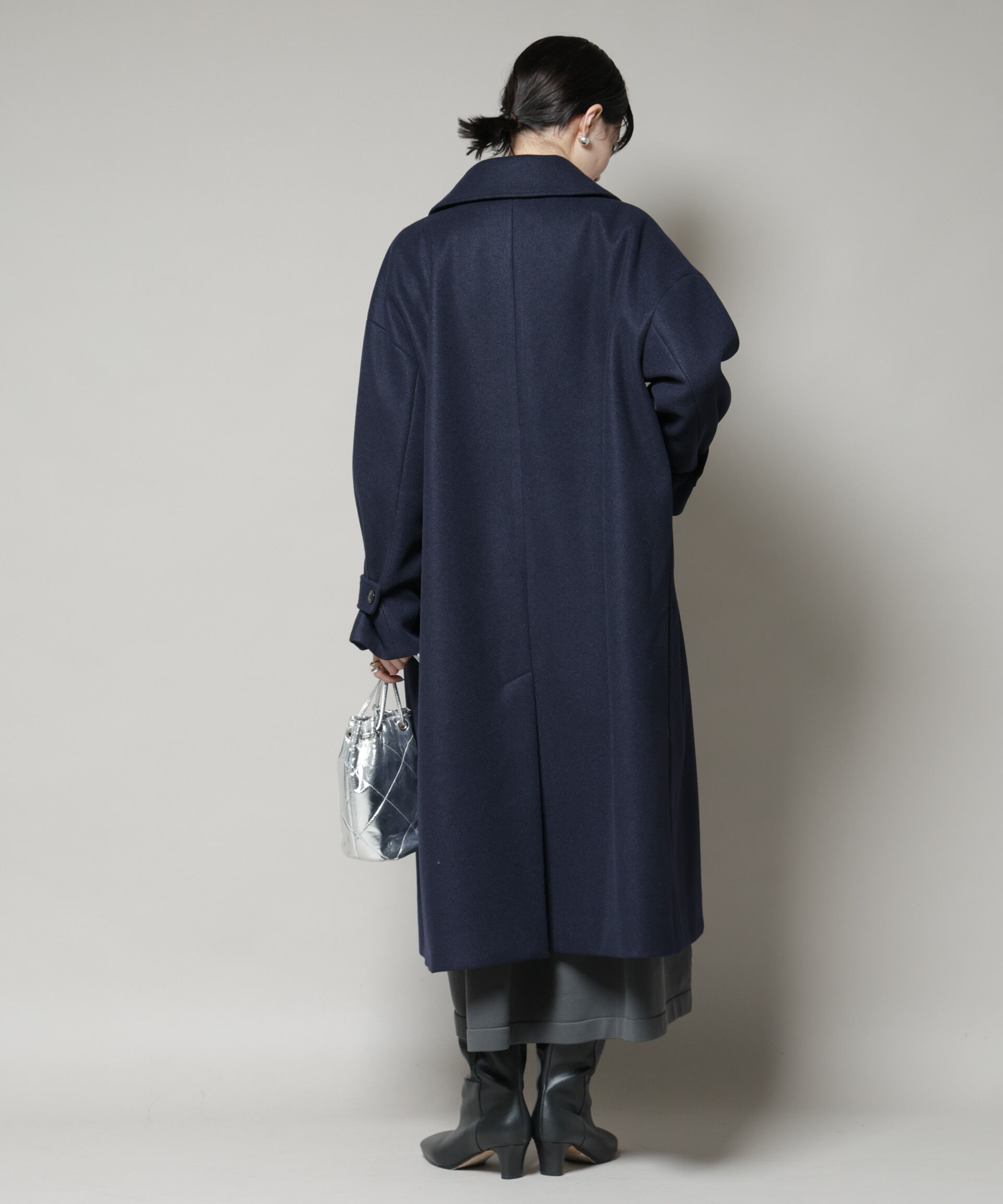 nano･universe「メルトンジャージーステンカラーコート」|その他|