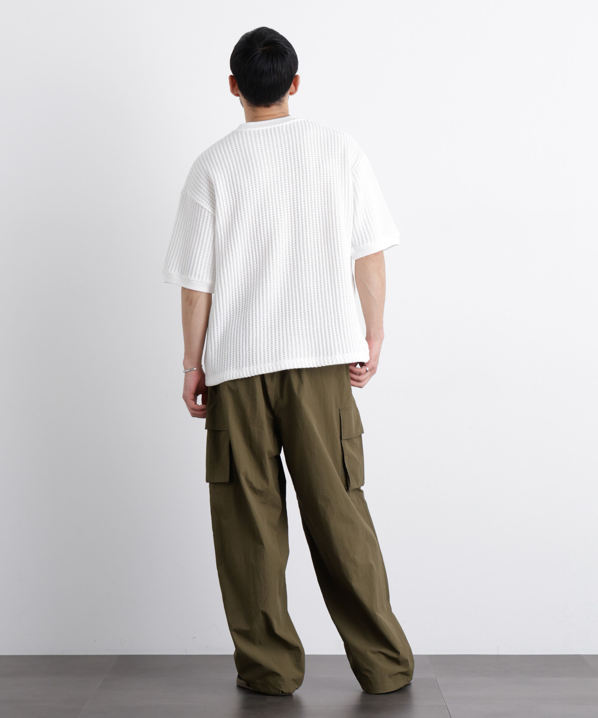 nano･universe「オニワッフルワイドTシャツ 半袖」|Tシャツ・カットソー|