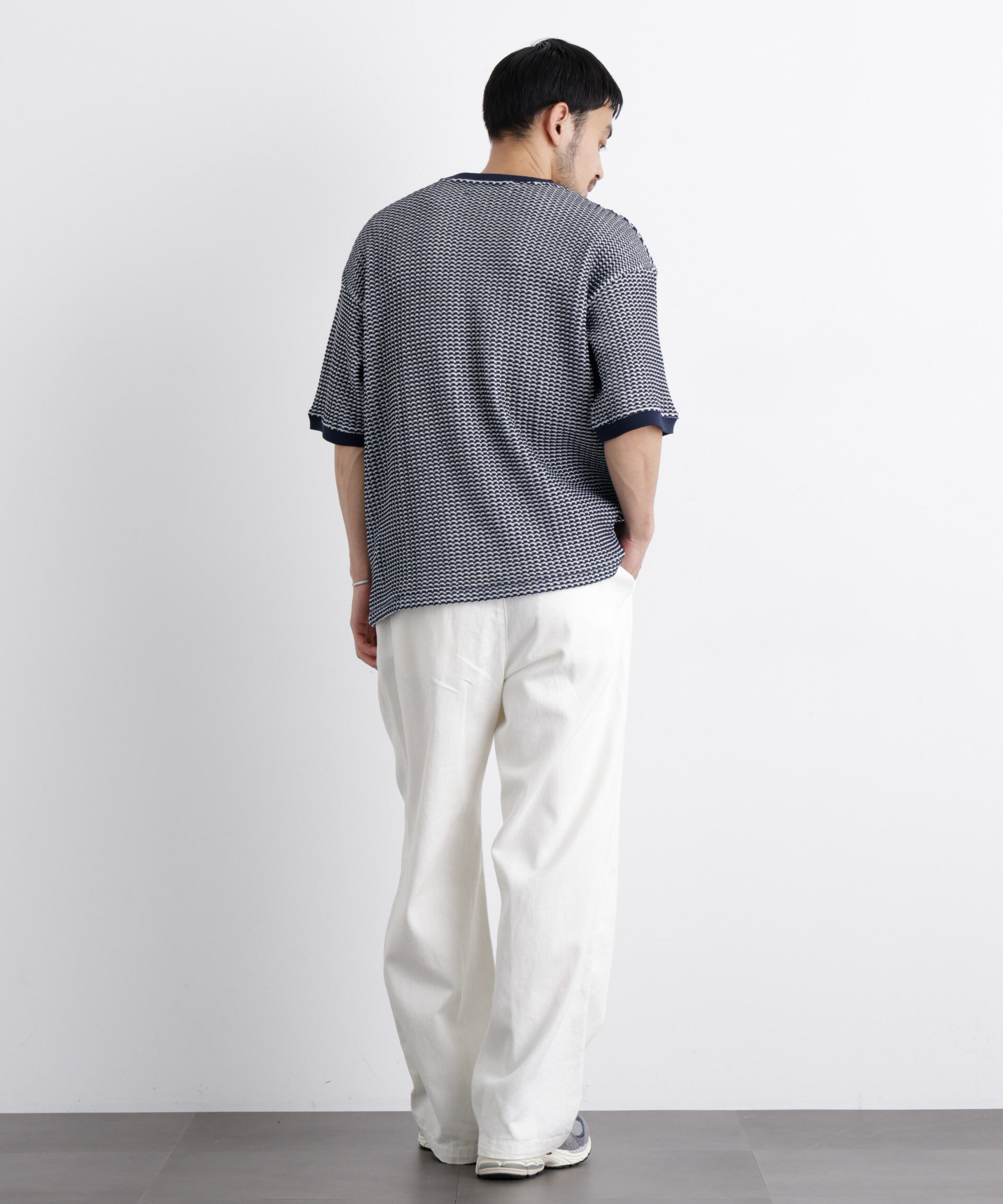 nano･universe「オニワッフルワイドTシャツ 半袖」|Tシャツ・カットソー|