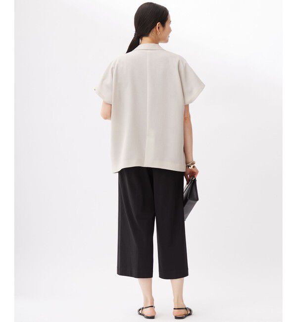 自由区「【セットアップ対応】ライトリネンライクショートスリーブ ジャケット」|テーラードジャケット|