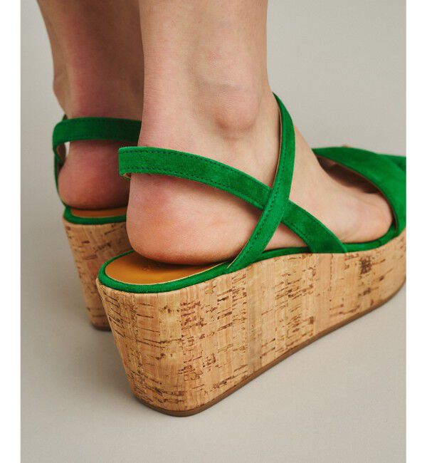 「FABIO RUSCONI コルクウェッジサンダル」|サンダル|