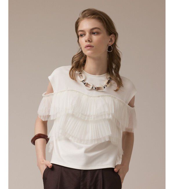 Diagram「プリーツチュールカットトップ」|Tシャツ・カットソー|