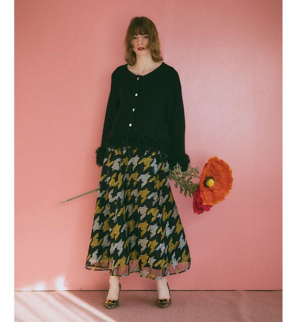 Grace Class「千鳥刺繍チュールスカート」|スカート|