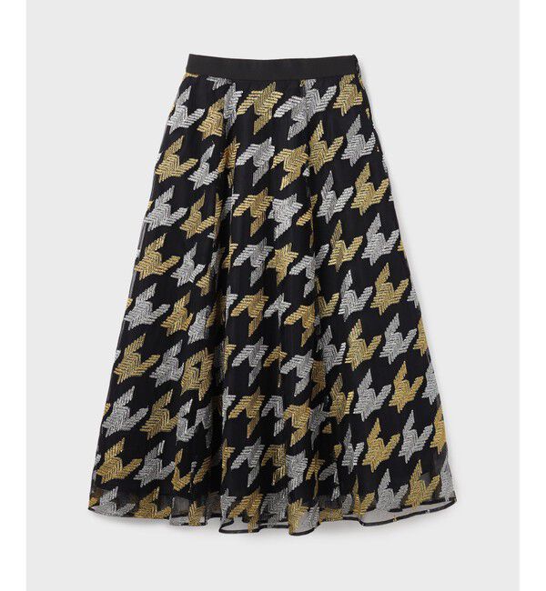 Grace Class「千鳥刺繍チュールスカート」|スカート|