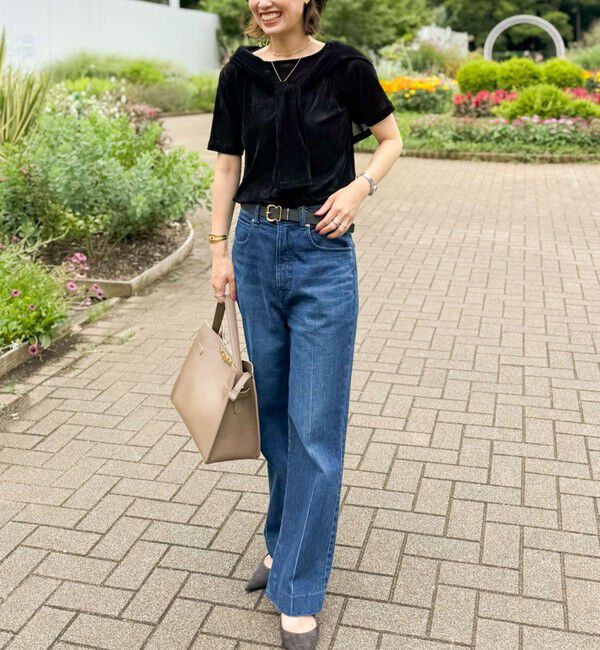 NOLLEY'S「フロッキーチュールボートネックプルオーバーカットソー」|Tシャツ・カットソー|