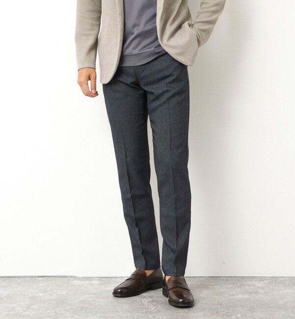 NOLLEY'S goodman「《ビジカジ対応》吸水速乾 ツイルストレッチスリムフィット 25AW」|チノ|インディゴブルー